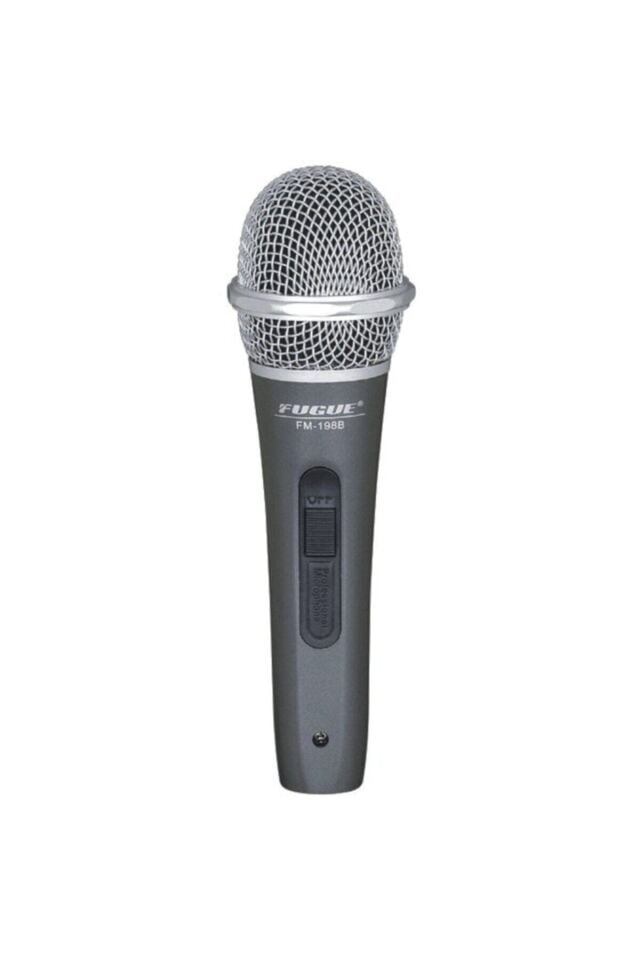 Fm-198b Mikrofon Kablolu Gümüş Başlıklı Dinamik Tek Yönlü
