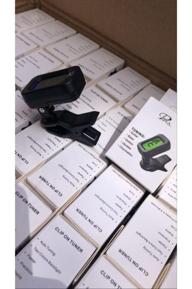 Akort Cihazı Akort Aleti Tuner Saz Gitar Keman Ukulele Akort Aleti