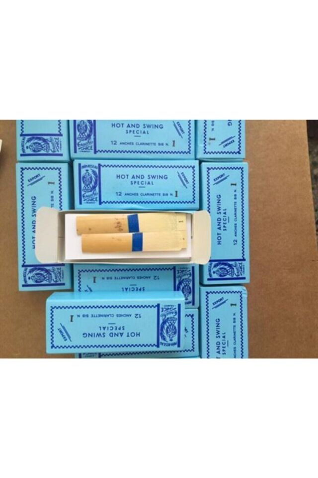 Hot Swing Bare Mavi Kuşak 1 Numara 1 Kutu 12 Adet Profesyonel Klarnet Kamışı